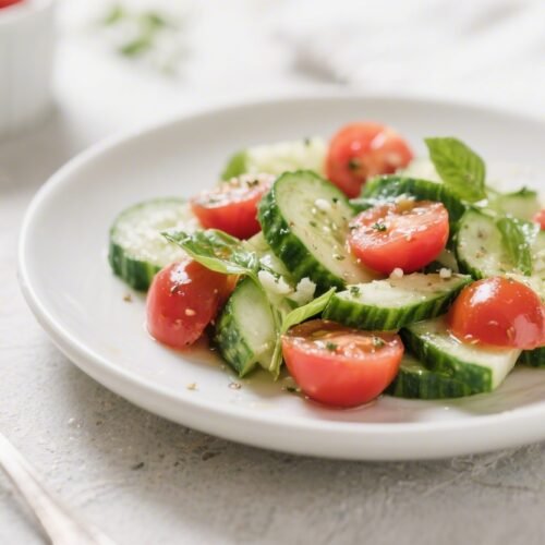 Easy Cucumber Caprese Salad