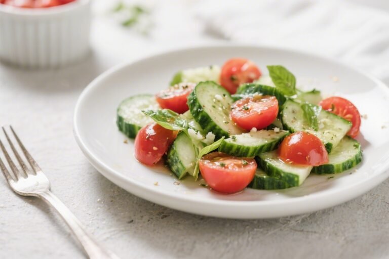 Easy Cucumber Caprese Salad