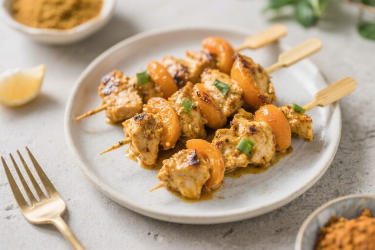 Curried Apricot Chicken Sosaties