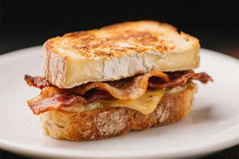 Sourdough Brie Grilled Cheese With Bacon