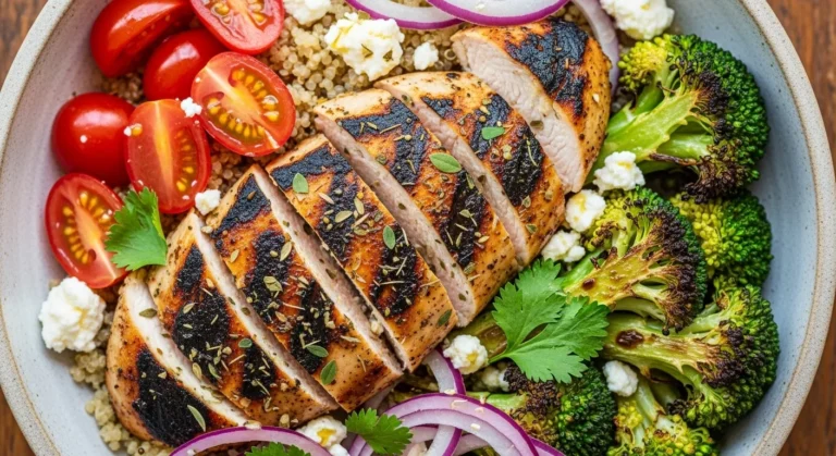 Grilled Chicken Broccoli Bowl Packed with Flavor