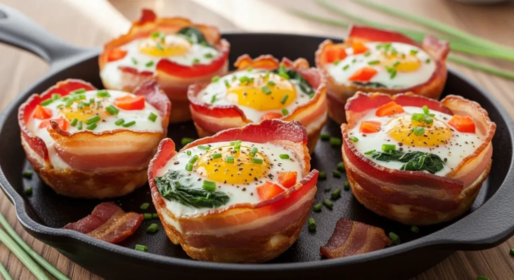 Keto Bacon and Egg Breakfast Cups