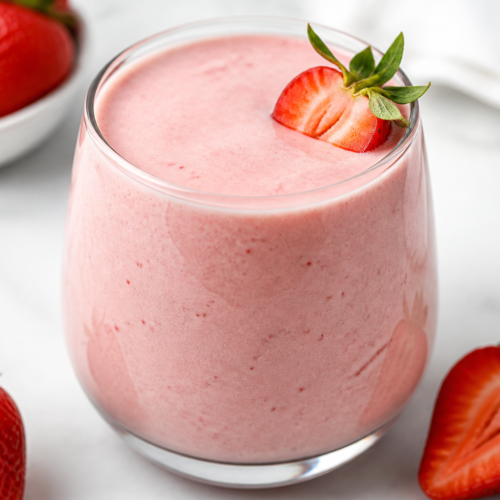 Keto Strawberry Smoothie (3 Ingredients)