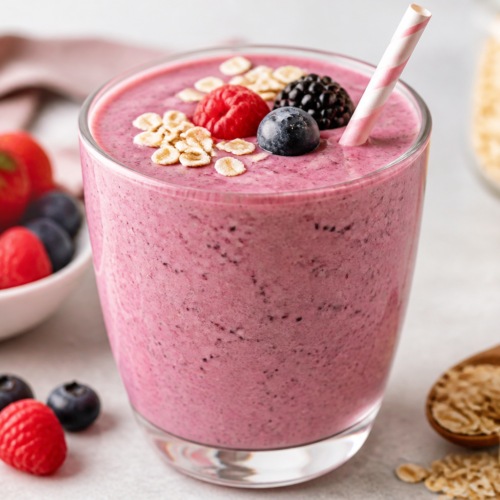 Mixed Berry Oat Smoothie Recipe